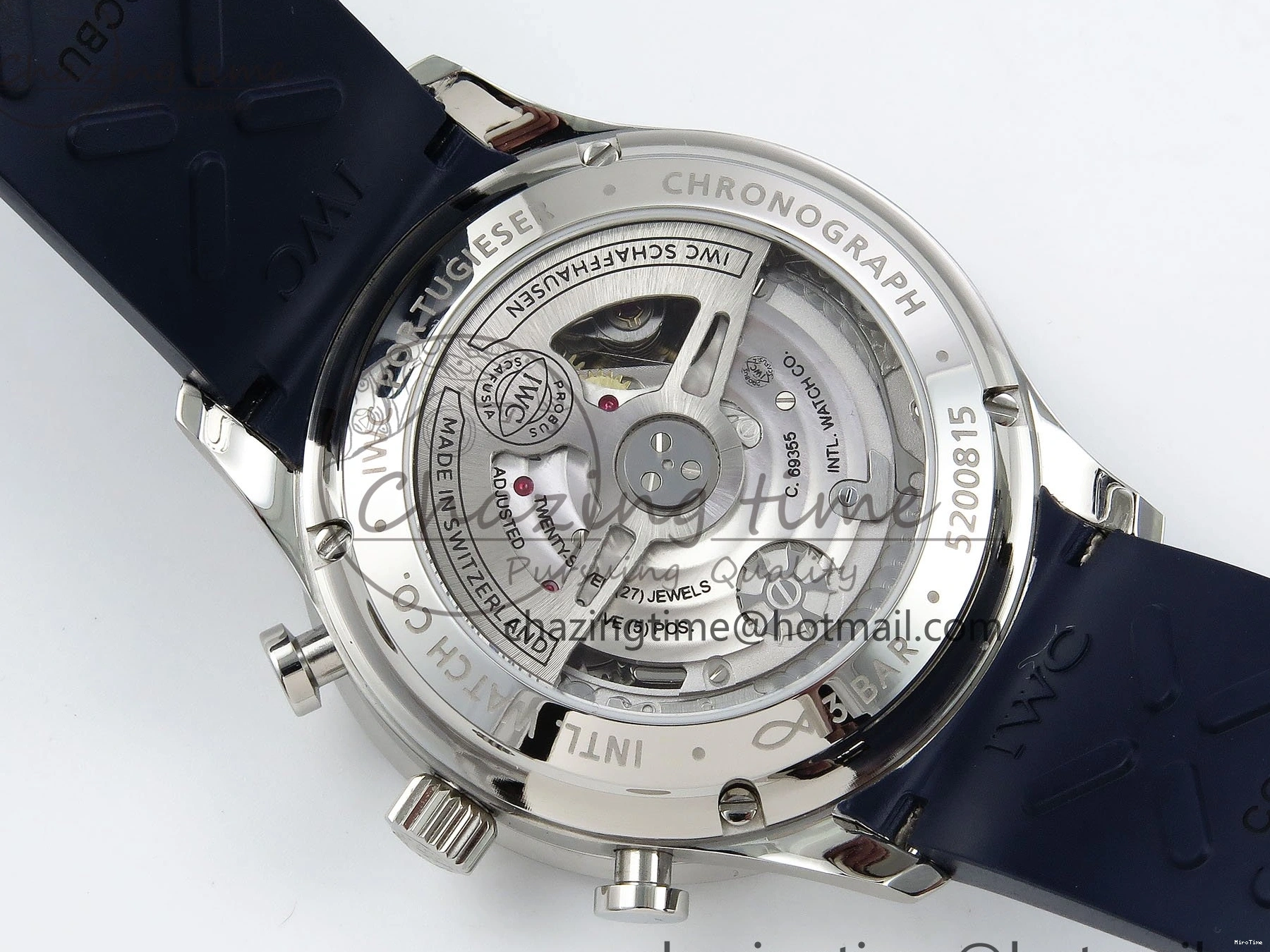 MIROTIME 0123 Portuguese Chrono IW3716 Z+F 1:1 Best Edition Blue Dial on Blue Rubber Strap A UrbanChic 7018
